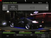 Infiniti G35 (Tom From The Wraiths) -NFSU2-